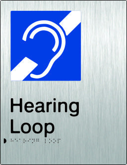 Hearing Loop Braille & tactile sign (PB-SSHL)