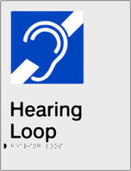 Hearing Loop Braille & tactile sign (PB-SNAHL)