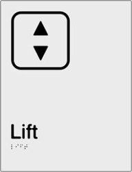 Lift Braille & tactile sign (PBS-Lift)