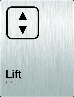 Lift Braille & tactile sign (PB-SSLift)