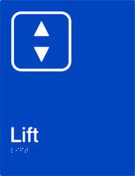 Lift Braille & tactile sign (PB-Lift)