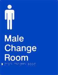 Male Change Room Braille & tactile sign (PB-MCR)