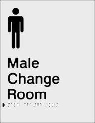 Male Change Room Braille & tactile sign (PB-SNAMCR)