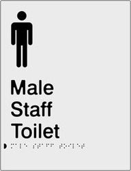 Male Staff Toilet Braille & tactile sign (PB-SNAMsT)