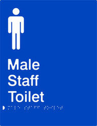Male Staff Toilet Braille & tactile sign (PB-MsT)