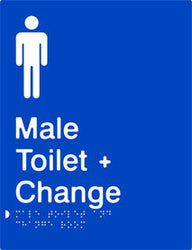 Male Toilet & Change Room Braille & tactile sign (PB-MTACR)