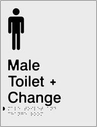 Male Toilet & Change Room Braille & tactile sign (PBS-MTACR)