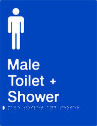 Male Toilet & Shower Braille & tactile sign (PB-MTAS)