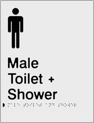 Male Toilet & Shower Braille & tactile sign (PBS-MTAS)