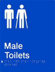 Male & Male Ambulant Toilets Braille & tactile sign (PB-MTMambT)