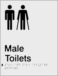 Male & Male Ambulant Toilets Braille & tactile sign (PB-SNAMTMambT)
