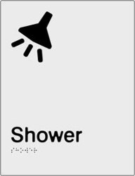 Shower Braille & tactile sign (PBS-S)