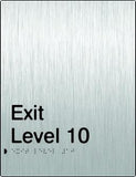 Stainless Steel Exit Signs - Exit Level (PB-SSExit)