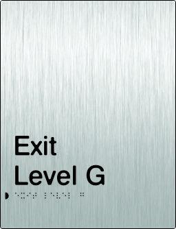 Stainless Steel Exit Signs - Exit Level (PB-SSExit)