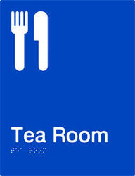 Tea Room Braille & tactile sign (PB-Tearoom)