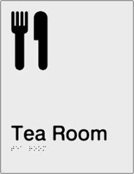 Tea Room Braille & tactile sign (PB-SNATeaRoom)