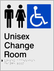 Unisex Accessible Change Room Braille & tactile sign (PB-SNAUACR)