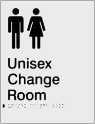 Unisex Change Room Braille & tactile sign (PB-SNAUCR)