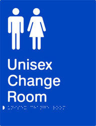 Unisex Change Room Braille & tactile sign (PB-UCR)