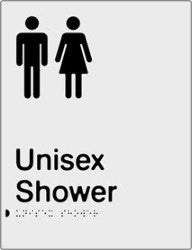 Unisex Shower Braille & tactile sign (PBS-US)