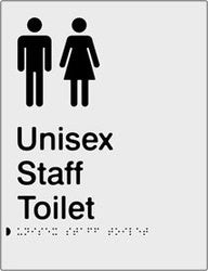 Unisex Staff Toilet Braille & tactile sign (PB-SNAUsT)