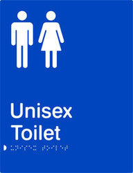 Unisex Toilet Braille & tactile sign (PB-UT)