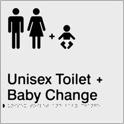 Unisex Toilet & Baby Change Braille & tactile sign (PBS-UTABC)