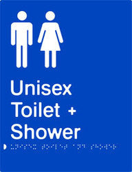Unisex Toilet & Shower Braille & tactile sign (PB-UTAS)